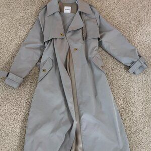 Sandro Trench Coat with Pleated Back SFPOU00527 – Size 34